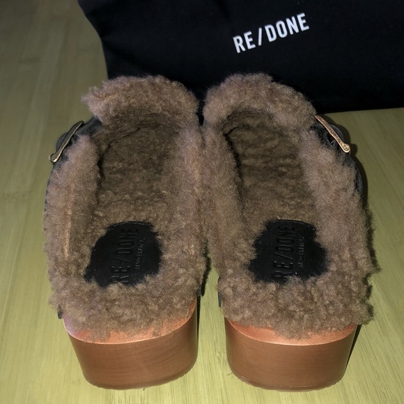 RE/DONE 70s clogs with shearling lining NIB - Picture 5 of 10